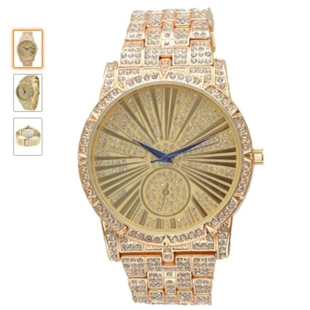 SALE SALE SALE LUXURY GOLD TONED DETAILED BLING UNISEX WATCH